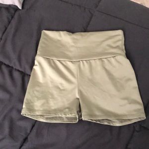 Fashion nova green high waisted spandex shorts